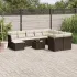 Set canapele de grădină cu perne, 11 piese, gri, poliratan GartenMobel Dekor