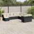 Set canapele de grădină cu perne, 11 piese, bej, poliratan GartenMobel Dekor