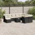 Set canapele de grădină cu perne, 11 piese, gri, poliratan GartenMobel Dekor