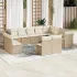 Set canapele de grădină cu perne, 12 piese, bej, poliratan GartenMobel Dekor