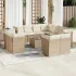 Set canapea de grădină cu perne, 12 piese, gri, poliratan GartenMobel Dekor