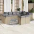 Set canapele de grădină, 12 piese, cu perne, negru, poliratan GartenMobel Dekor