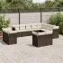 Set canapele de grădină, 12 piese, cu perne, negru, poliratan GartenMobel Dekor