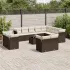 Set mobilier de grădină cu perne, 13 piese, negru, poliratan GartenMobel Dekor