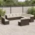 Set mobilier de grădină cu perne, 13 piese, gri, poliratan GartenMobel Dekor