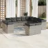 Set mobilier de grădină cu perne, 13 piese, negru, poliratan GartenMobel Dekor