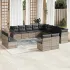 Set mobilier de grădină cu perne, 13 piese, gri, poliratan GartenMobel Dekor