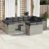 Set mobilier de grădină cu perne, 13 piese, negru, poliratan GartenMobel Dekor