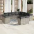 Set mobilier de grădină cu perne, 13 piese, negru, poliratan GartenMobel Dekor