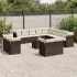 Set mobilier de grădină cu perne, 14 piese, gri, poliratan GartenMobel Dekor