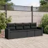 Set canapea de grădină cu perne, 4 piese, gri, poliratan GartenMobel Dekor