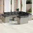 Set mobilier de grădină cu perne, 14 piese, gri, poliratan GartenMobel Dekor
