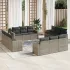Set canapele de grădină, 12 piese, cu perne, negru, poliratan GartenMobel Dekor