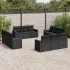 Set canapele de grădină, 12 piese, cu perne, negru, poliratan GartenMobel Dekor