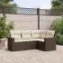 Set canapea de grădină cu perne, 4 piese, gri deschis poliratan GartenMobel Dekor