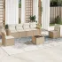 Set canapele de grădină, 7 piese, cu perne, gri, poliratan GartenMobel Dekor