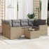 Set canapele de grădină cu perne, 7 piese, maro, poliratan GartenMobel Dekor