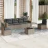 Set canapele de grădină, 7 piese, cu perne, gri, poliratan GartenMobel Dekor