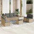 Set canapele de grădină cu perne, 8 piese, gri, poliratan GartenMobel Dekor
