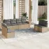 Set canapele de grădină, 9 piese, cu perne, bej, poliratan GartenMobel Dekor