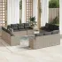 Set canapele de grădină, 12 piese, cu perne, negru, poliratan GartenMobel Dekor