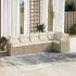 Set mobilier grădină cu perne, 6 piese, gri, poliratan GartenMobel Dekor