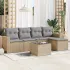 Set mobilier grădină cu perne, 6 piese, gri, poliratan GartenMobel Dekor