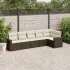 Set mobilier grădină cu perne, 6 piese, gri, poliratan GartenMobel Dekor