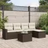Set mobilier grădină cu perne, 6 piese, gri, poliratan GartenMobel Dekor
