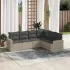 Set mobilier de grădină cu perne, 6 piese, negru, poliratan GartenMobel Dekor