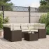 Set canapele de grădină cu perne, 7 piese, maro, poliratan GartenMobel Dekor