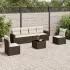 Set canapele de grădină, 7 piese, cu perne, gri, poliratan GartenMobel Dekor