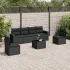Set canapele de grădină, 7 piese, cu perne, gri, poliratan GartenMobel Dekor