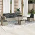 Set canapele de grădină, 7 piese, cu perne, gri, poliratan GartenMobel Dekor
