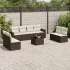 Set canapele de grădină, 9 piese, cu perne, bej, poliratan GartenMobel Dekor