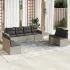 Set canapele de grădină, 9 piese, cu perne, bej, poliratan GartenMobel Dekor
