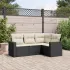 Set canapea de grădină cu perne, 4 piese, gri deschis poliratan GartenMobel Dekor