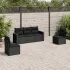 Set canapea de grădină cu perne, 5 piese, gri, poliratan GartenMobel Dekor