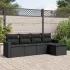 Set canapele de grădină cu perne, 5 piese, bej, poliratan GartenMobel Dekor