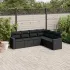Set mobilier de grădină cu perne, 6 piese, negru, poliratan GartenMobel Dekor