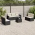 Set canapele de grădină cu perne, 8 piese, gri, poliratan GartenMobel Dekor