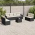 Set canapele de grădină, 9 piese, cu perne, bej, poliratan GartenMobel Dekor
