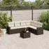 Set canapele de grădină cu perne, 7 piese, maro, poliratan GartenMobel Dekor
