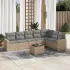 Set mobilier de grădină cu perne, 8 piese gri deschis poliratan GartenMobel Dekor