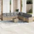Set canapele de grădină cu perne, 10 piese, negru, poliratan GartenMobel Dekor