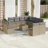 Set canapele de grădină cu perne, 12 piese, maro, poliratan GartenMobel Dekor