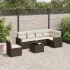Set canapele de grădină cu perne, 7piese gri deschis poliratan GartenMobel Dekor