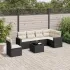 Set canapele de grădină cu perne, 7piese gri deschis poliratan GartenMobel Dekor