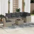 Set canapele de grădină cu perne, 7piese gri deschis poliratan GartenMobel Dekor