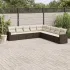 Set canapele de grădină, 9 piese, cu perne, gri, poliratan GartenMobel Dekor